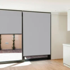 Lot de 3 stores enrouleurs gris clair pour pergola*IDMarket Outlet