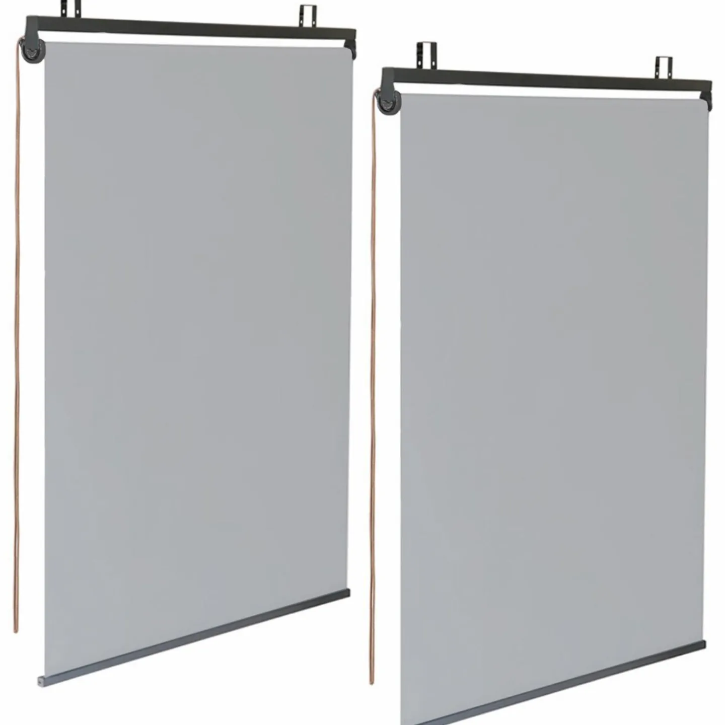 Lot de 2 stores enrouleurs gris clair pour pergola*IDMarket Clearance