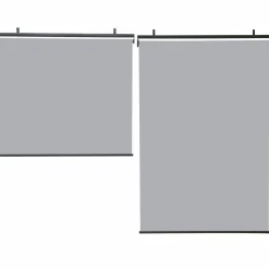 Lot de 2 stores enrouleurs gris clair pour pergola*IDMarket Clearance