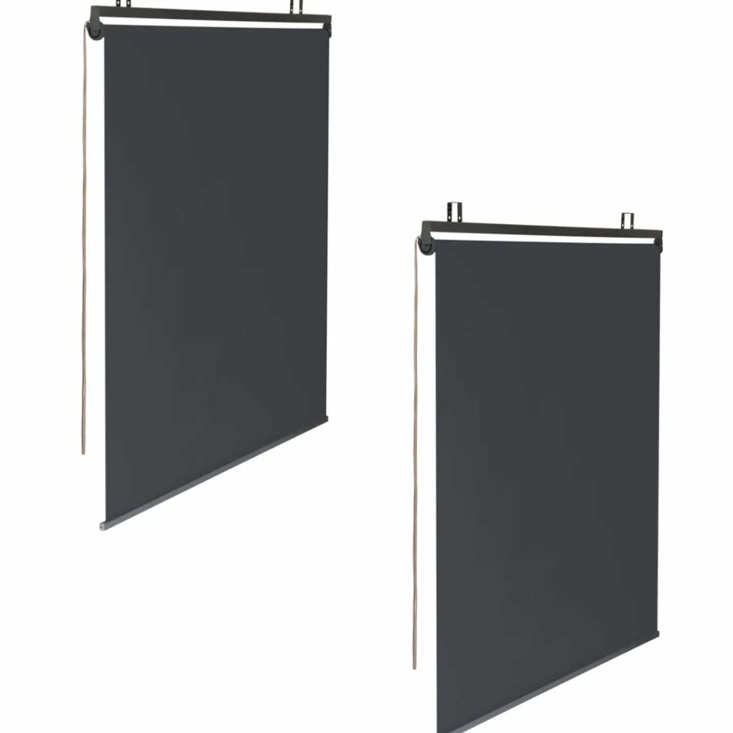 Lot de 2 stores enrouleurs gris pour pergola*IDMarket Online