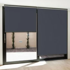 Lot de 2 stores enrouleurs gris pour pergola*IDMarket Online