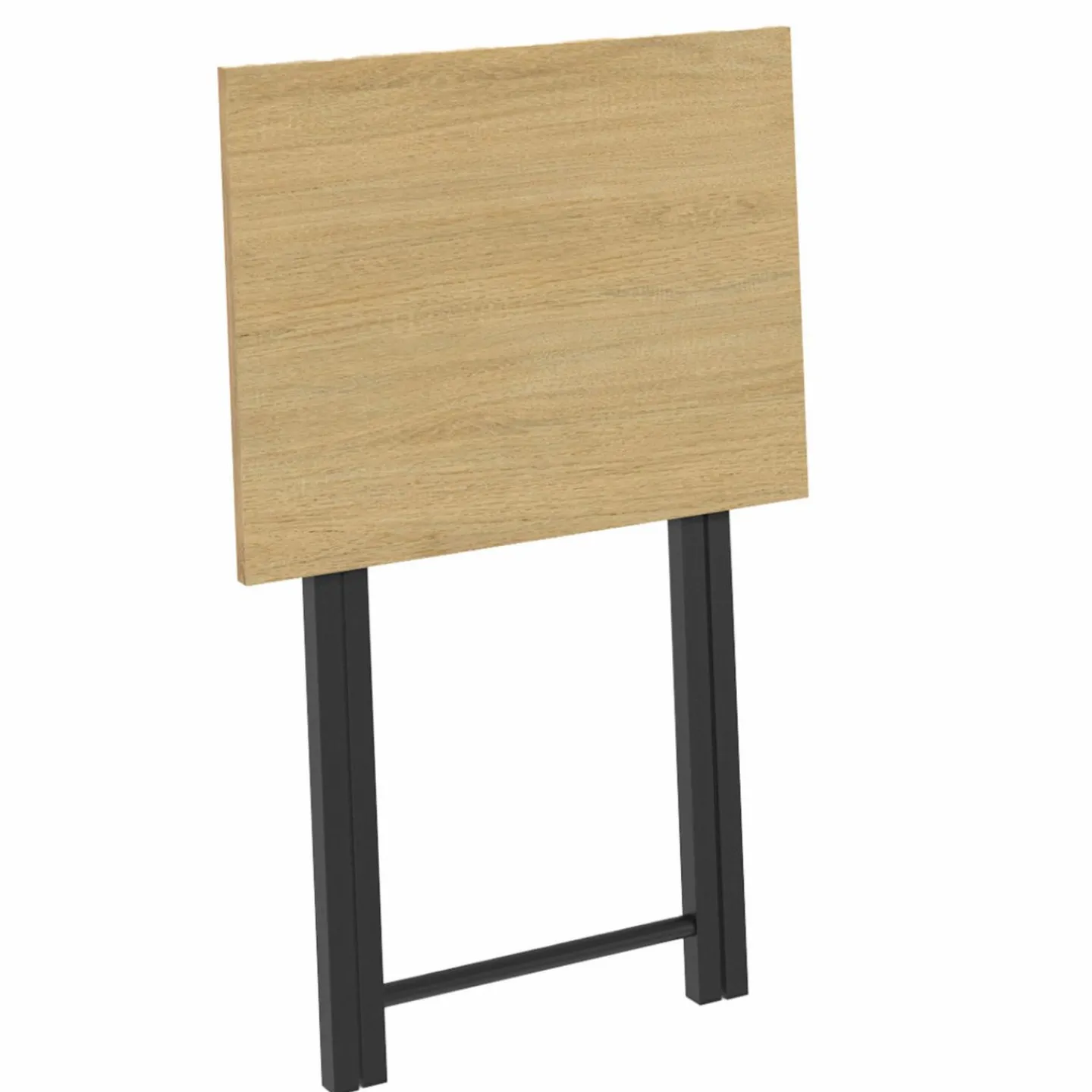 Lot de 2 tables d'appoint pliantes bois et métal*IDMarket Clearance