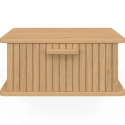 Lot de 2 tables de chevet suspendues lattes tasseau bois 1 tiroir*IDMarket Hot