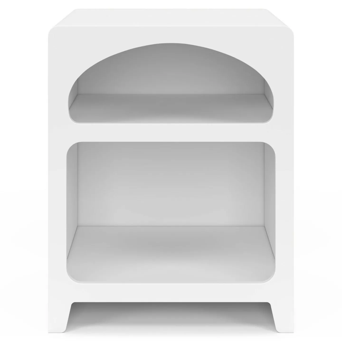 Lot de 2 tables de chevets style organiques bois blanc 2 niches*IDMarket Clearance