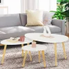 Lot de 3 tables gigognes scandinaves laquées blanc*IDMarket Outlet