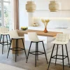 Lot de 4 tabourets de bar beige et confortable*IDMarket Online