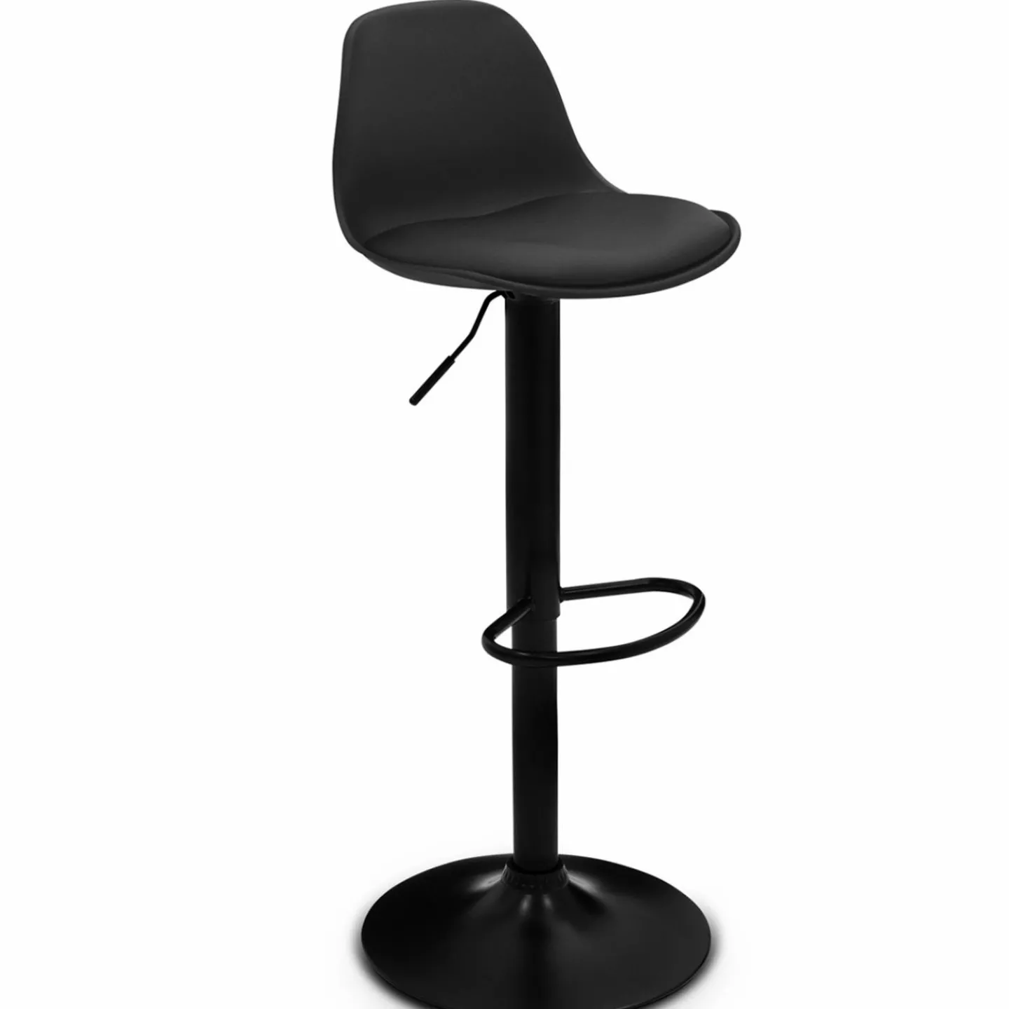 Lot de 2 tabourets de bar noir réglables*IDMarket Best