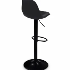 Lot de 2 tabourets de bar noir réglables*IDMarket Best