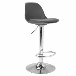 Lot de 2 tabourets de bar Karl design gris*IDMarket Outlet