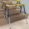 Lot de 2 tréteaux pliables avec plateau antiglisse*IDMarket Outlet