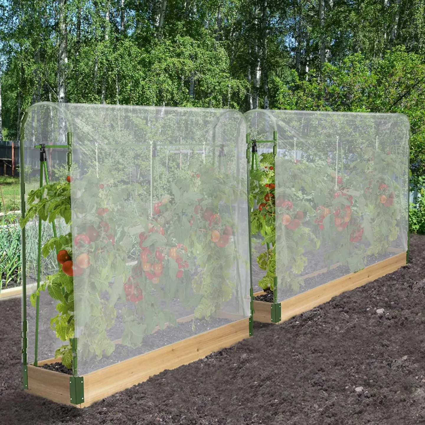 Lot de 2 tunnels à tomates 1,20 m*IDMarket