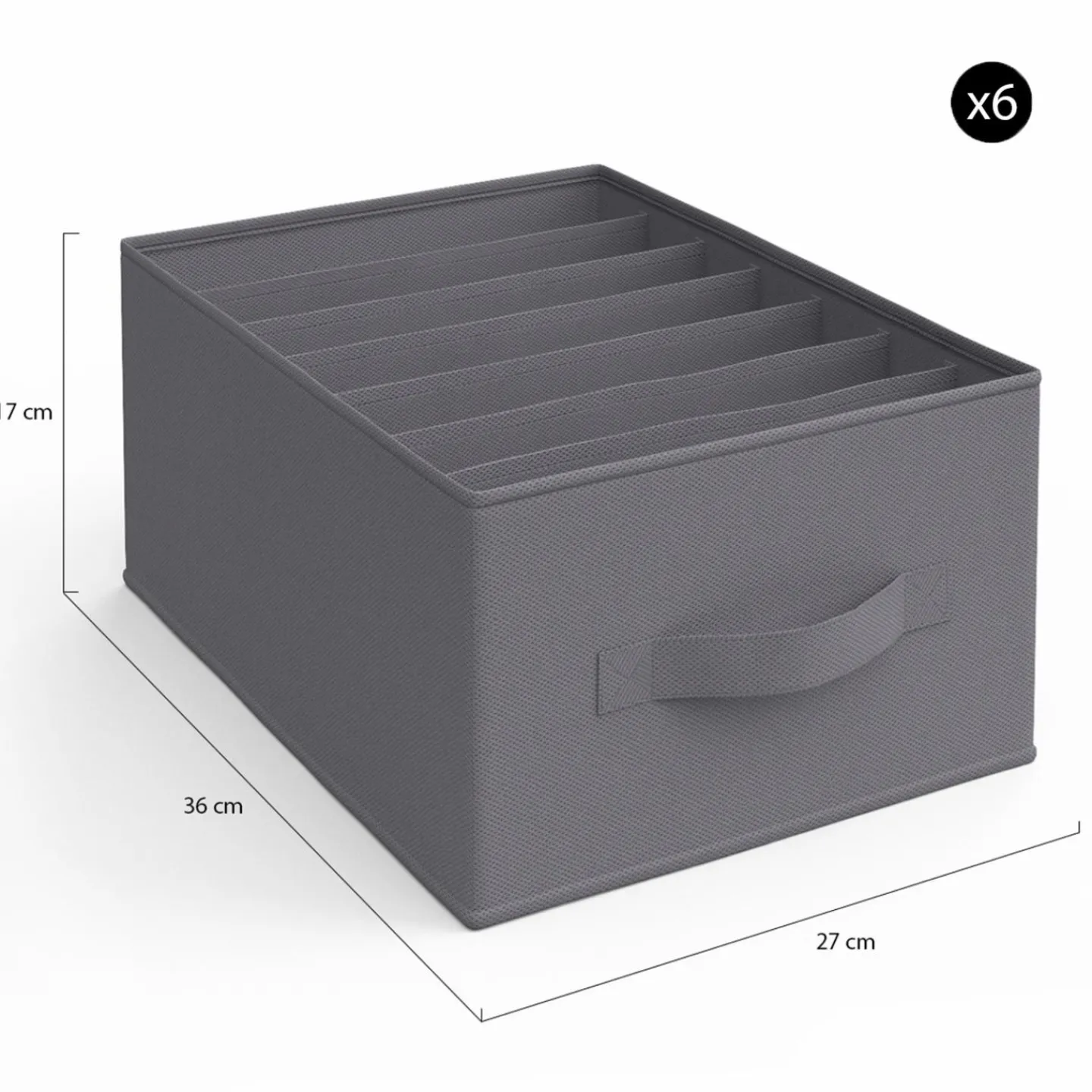 Lot de boites de rangement organisateur de dressing gris anthracite*IDMarket Hot