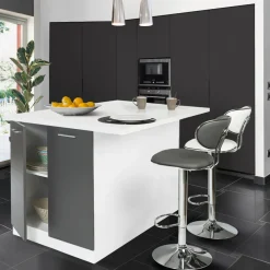 Îlot de cuisine blanc et gris 120 cm*IDMarket New