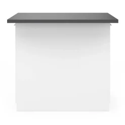 Îlot de cuisine blanc et plateau gris anthracite*IDMarket Online