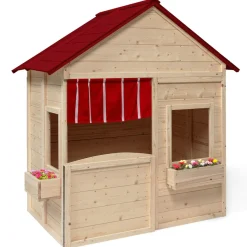Maisonnette pour enfants en bois pour l’extérieur avec jardinières*IDMarket Best