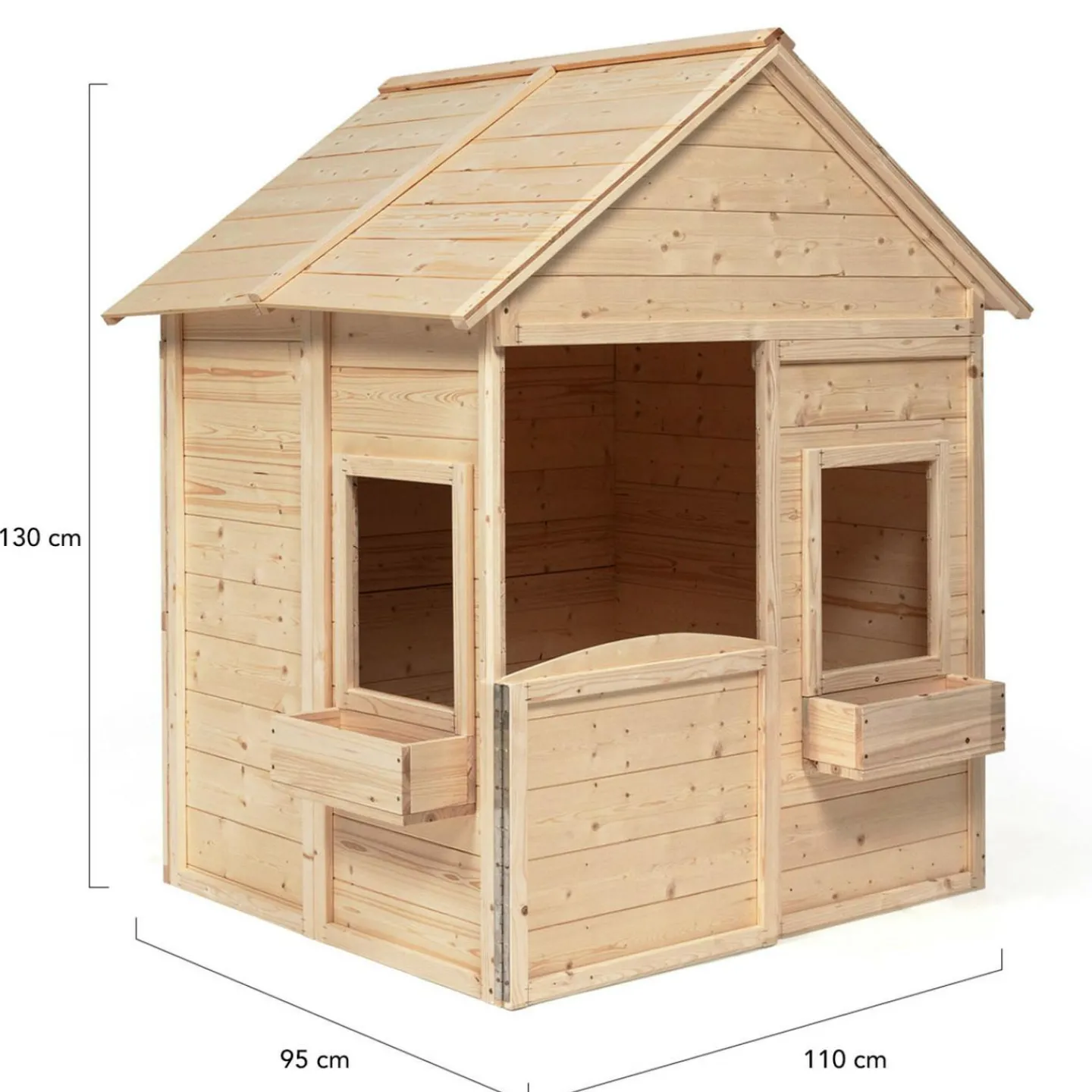 Maisonnette pour enfants en bois pour l’extérieur avec jardinières*IDMarket Best