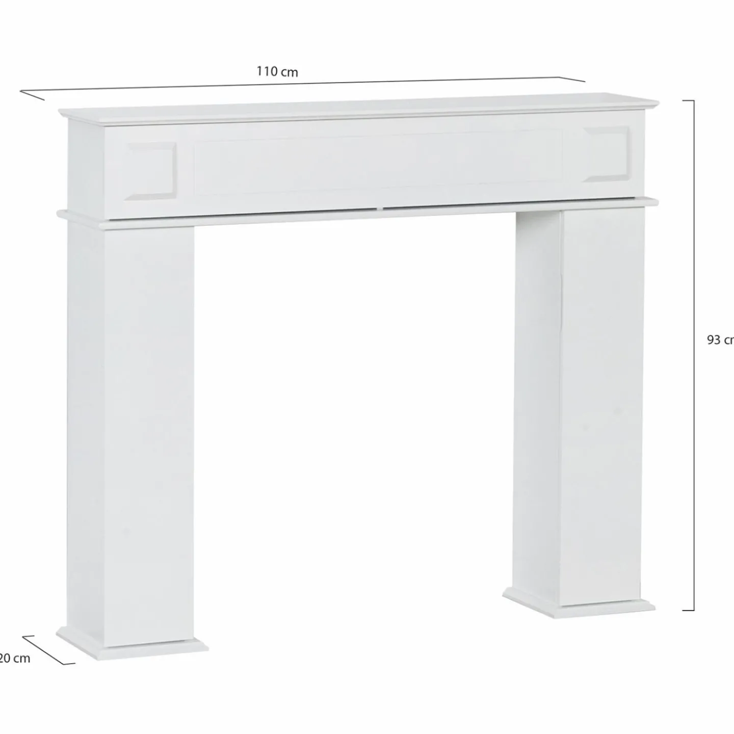 Manteau de cheminée console décorative avec rangement*IDMarket Clearance