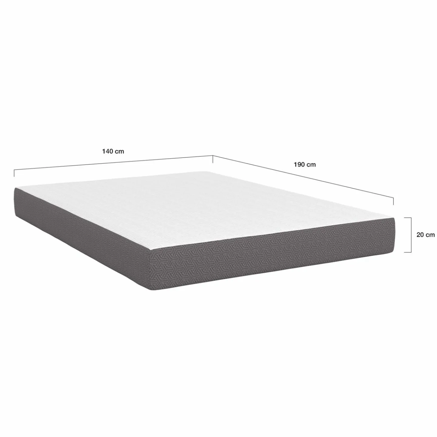 Matelas à mémoire de forme 140x190 épaisseur 20 cm*IDMarket Clearance