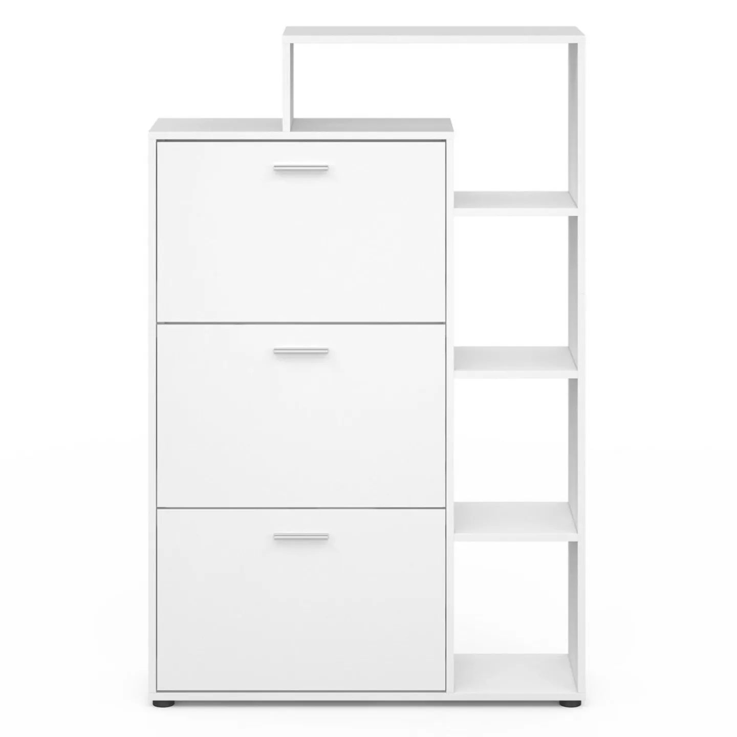 Meuble à chaussures 3 portes avec étagère blanc*IDMarket New