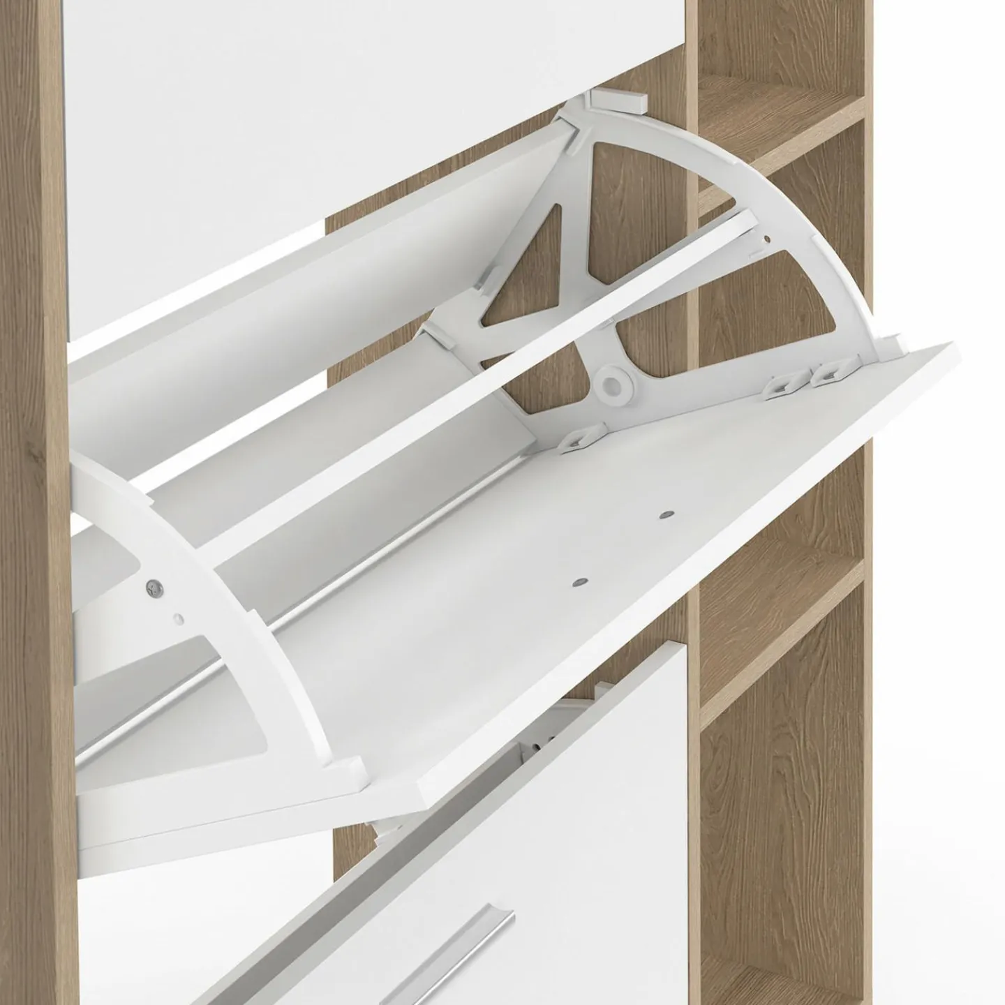 Meuble à chaussures 3 portes avec étagère*IDMarket Discount