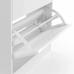 Meuble à chaussures blanc 2 portes*IDMarket Outlet