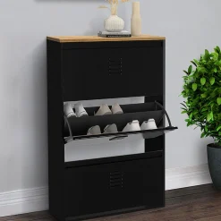 Meuble à chaussures industriel grande capacité 18 paires*IDMarket Clearance