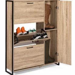 Meuble à chaussures industriel avec 4 portes*IDMarket Clearance