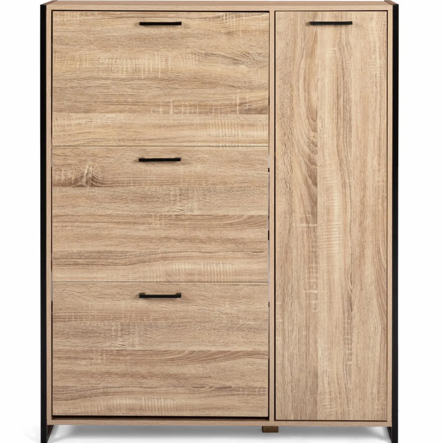 Meuble à chaussures industriel avec 4 portes*IDMarket Clearance