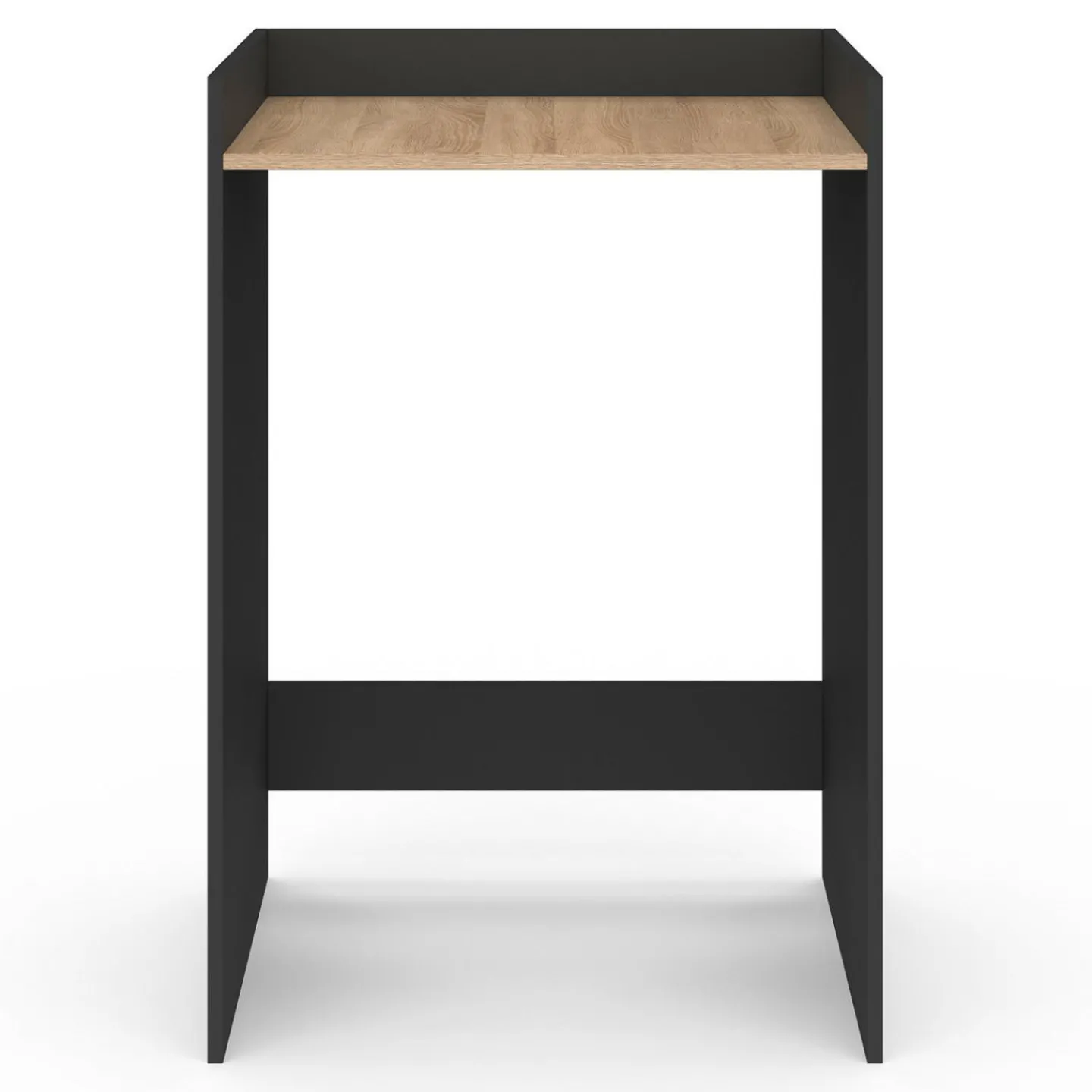 Meuble armoire pour machine à laver noir et bois façon hêtre*IDMarket Online