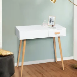 Meuble coiffeuse blanche style scandinave*IDMarket Clearance