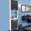 Meuble colonne salle de bain blanc et gris*IDMarket Best