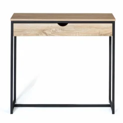 Meuble console industrielle bois et métal 90 cm*IDMarket Sale