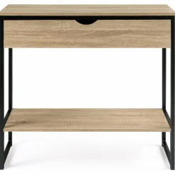 Meuble console industrielle bois et métal 90 cm*IDMarket Hot