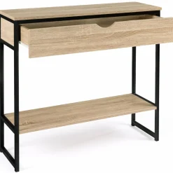 Meuble console industrielle bois et métal 90 cm*IDMarket Hot