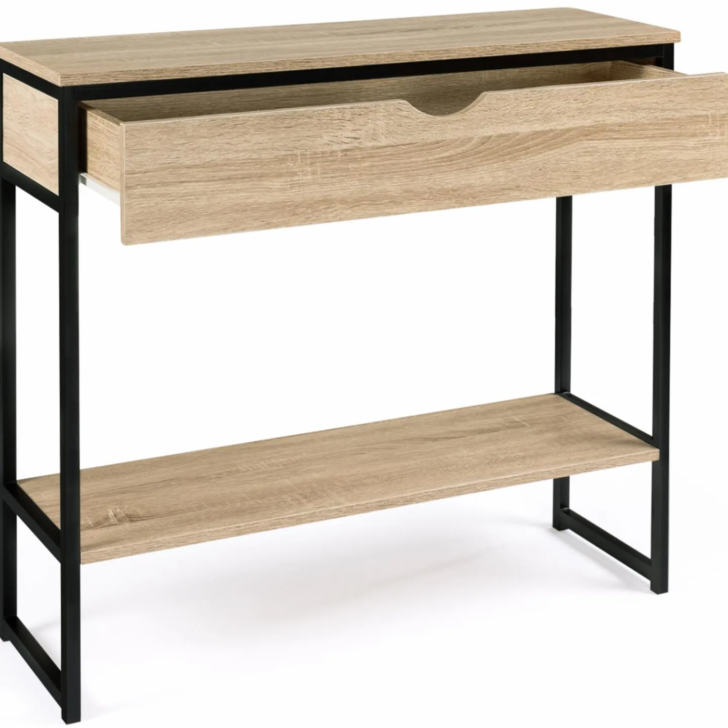 Meuble console industrielle bois et métal 90 cm*IDMarket Hot