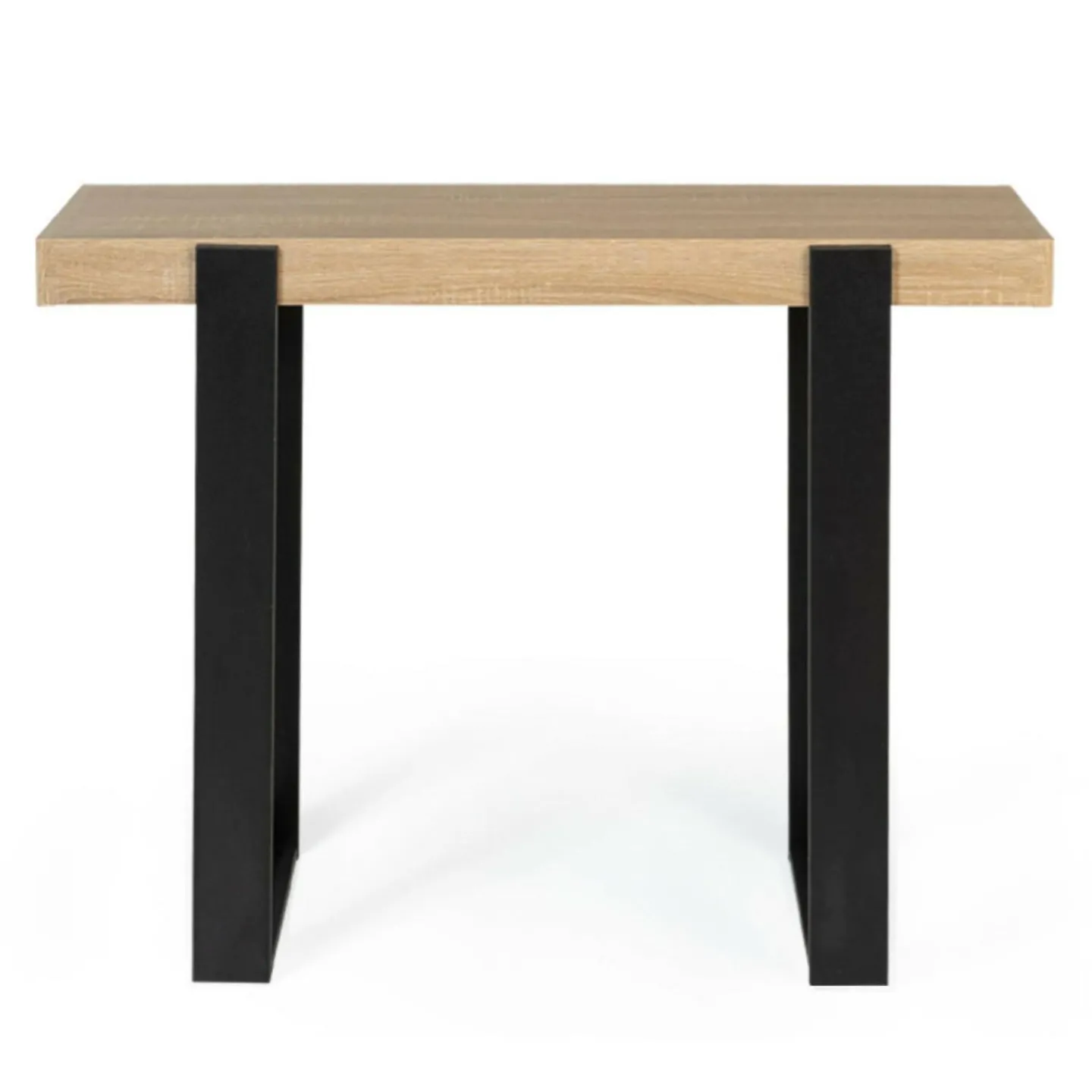 Meuble console noir et bois 100 cm*IDMarket New