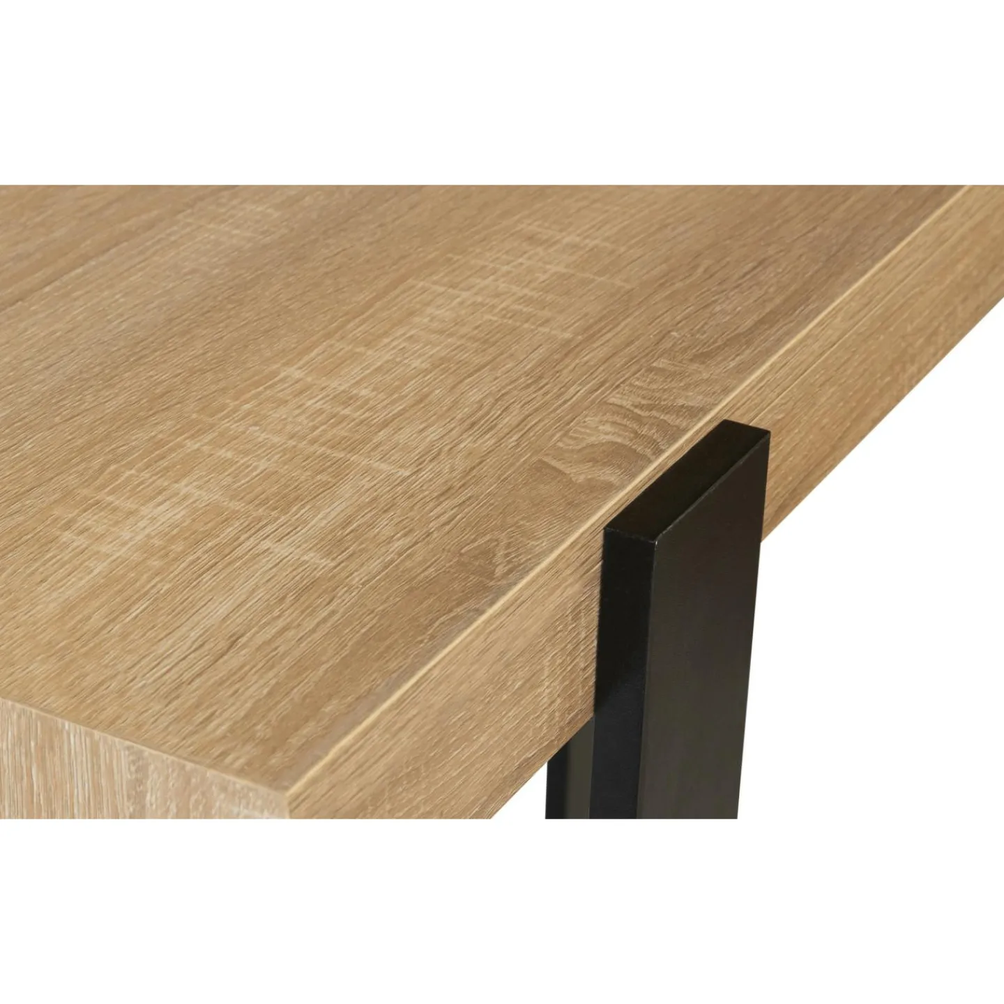 Meuble console noir et bois 100 cm*IDMarket New