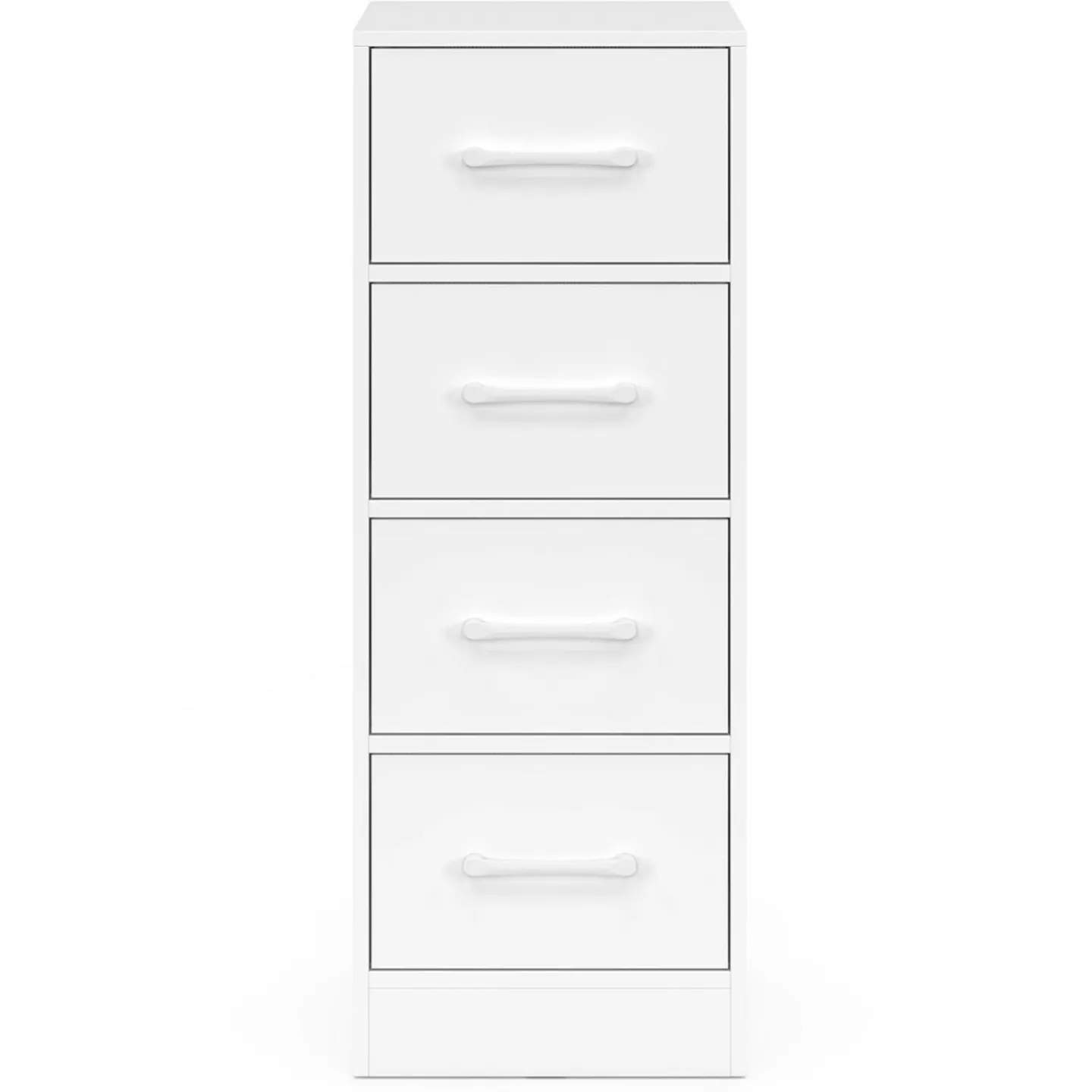 Meuble d'appoint 4 tiroirs 30 cm chiffonnier, meuble de rangement bois blanc*IDMarket Best