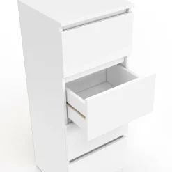 Meuble d'appoint 4 tiroirs 30 cm chiffonnier bois blanc pour entrée salle de bain*IDMarket Outlet