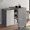 Meuble de bar pivotant imitation béton*IDMarket Hot