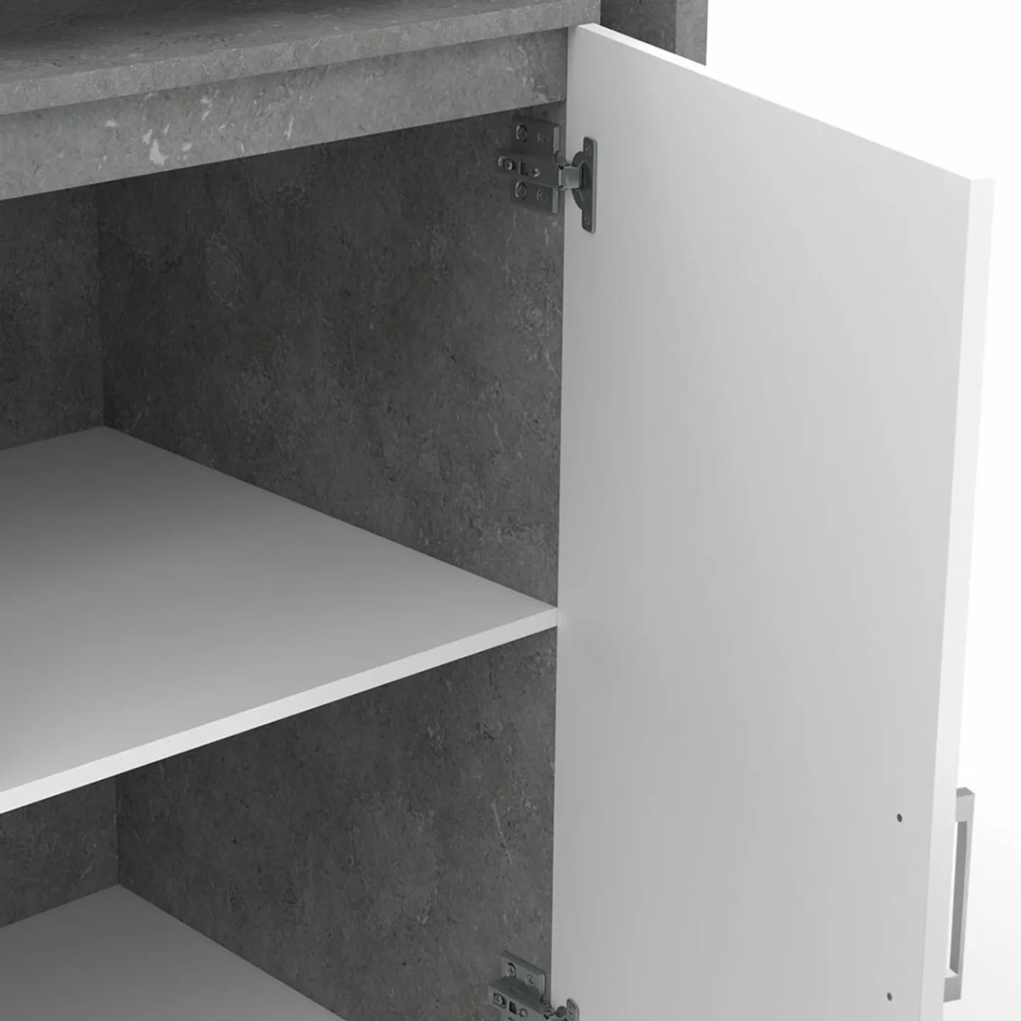 Meuble de bar pivotant imitation béton*IDMarket Hot