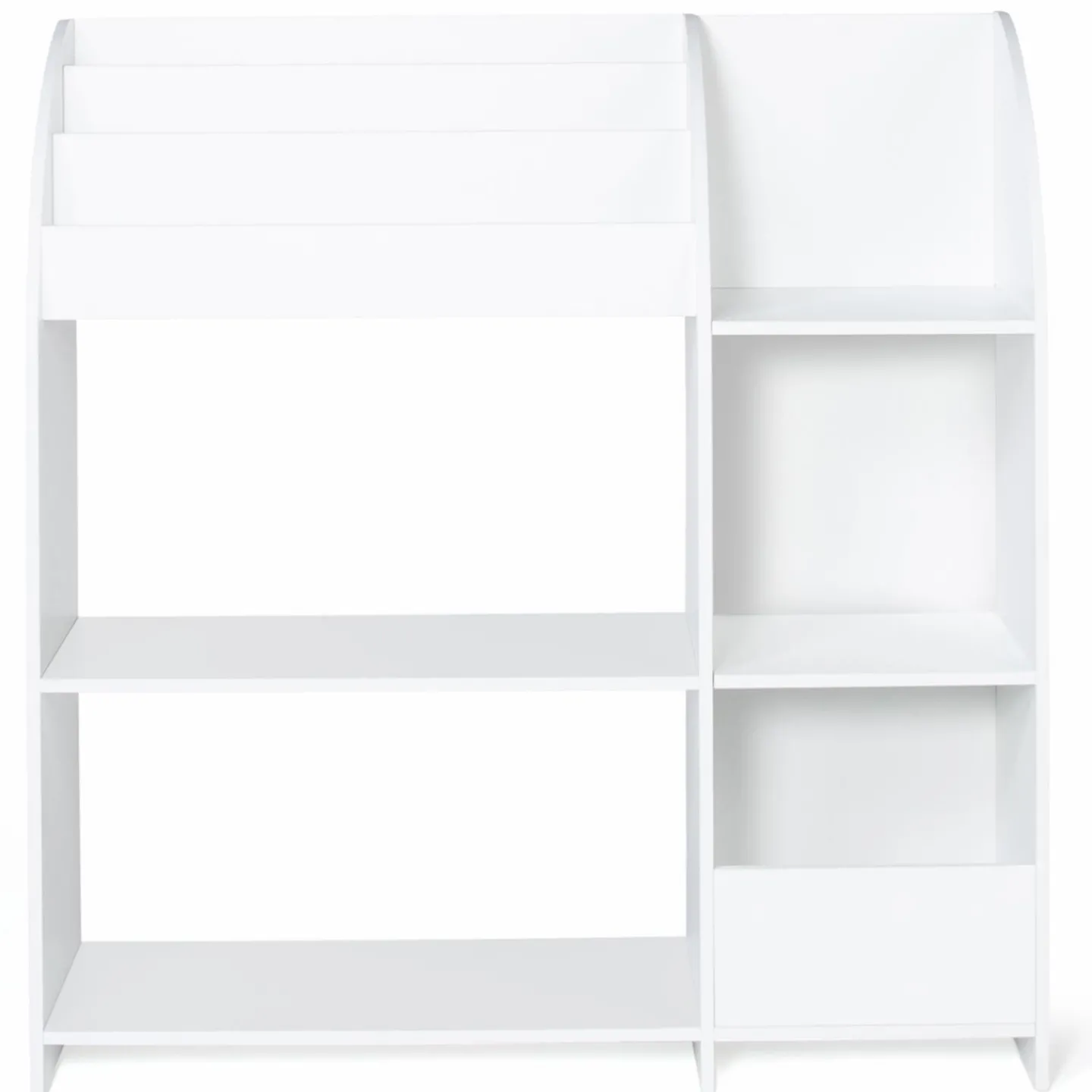 Meuble de rangement blanc pour jouets avec étagère bibliothèque*IDMarket