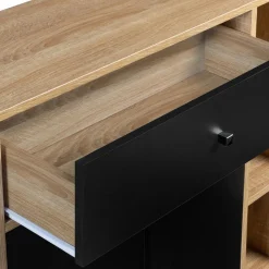 Meuble de rangement scandinave noir et bois*IDMarket Clearance