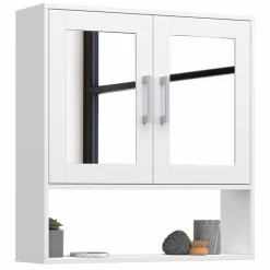 Meuble de rangement suspendu avec miroir*IDMarket Best