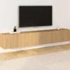 Meuble Télé suspendu 180 cm bois coloris chêne*IDMarket Online