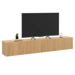 Meuble Télé suspendu 180 cm bois coloris chêne*IDMarket Online