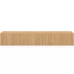 Meuble Télé suspendu 180 cm bois coloris chêne*IDMarket Online