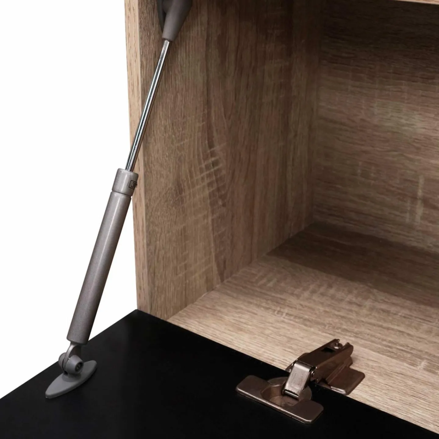 Meuble télé suspendu noir et bois 180 cm*IDMarket New