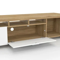 Meuble tv 180 cm bois placards blancs*IDMarket Sale