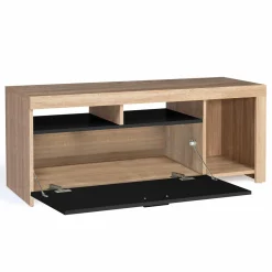 Meuble TV bois et placard noir moderne*IDMarket Outlet